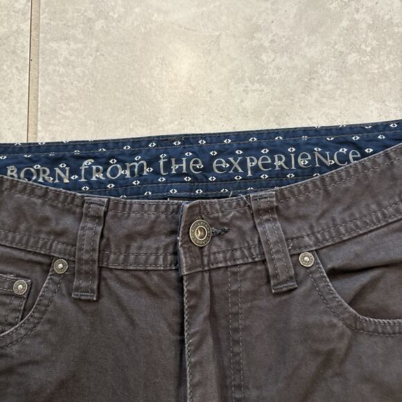 Prana Breathe Slim Fit Men Pants Hiking Outdoor Chino Performance Gray 32/32 - Picture 4 of 8